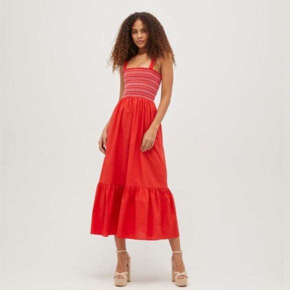 Hill House Anjuli Nap Dress in Poppy Red - Picture 1 of 2